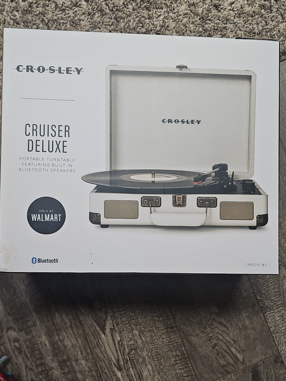 Crosley Cruiser Deluxe Portable Turntable - White